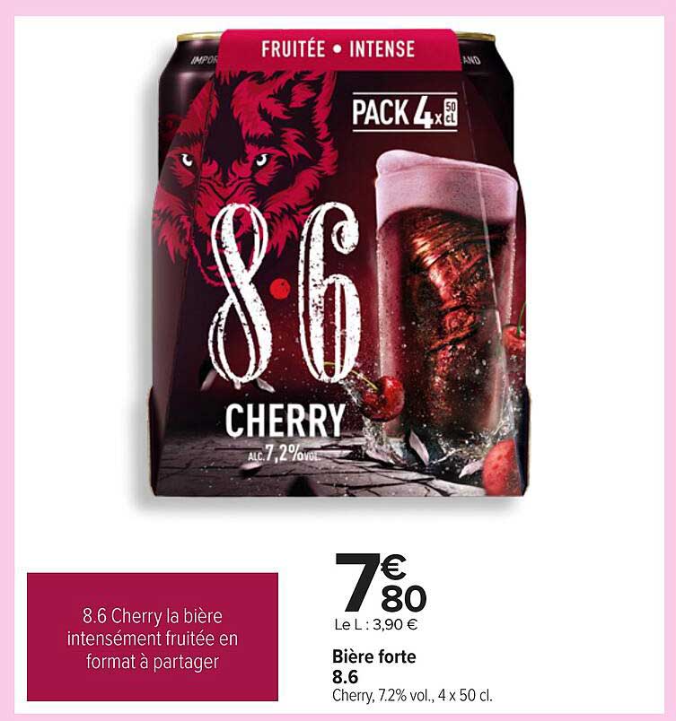 8.6 Cherry la bière intensément fruitée en format à partager
