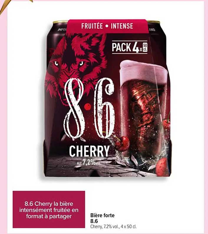 8.6 Cherry la bière intensément fruitée en format à partager