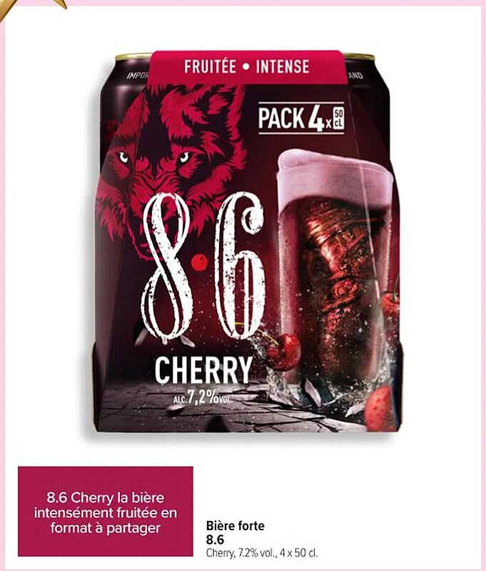 8.6 Cherry la bière intensément fruitée en format à partager
