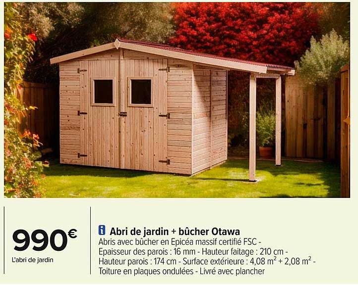 Abri de jardin + bûcher Ottawa