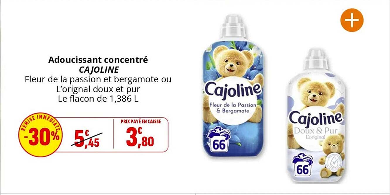 Adoucissant concentré CAJOLINE