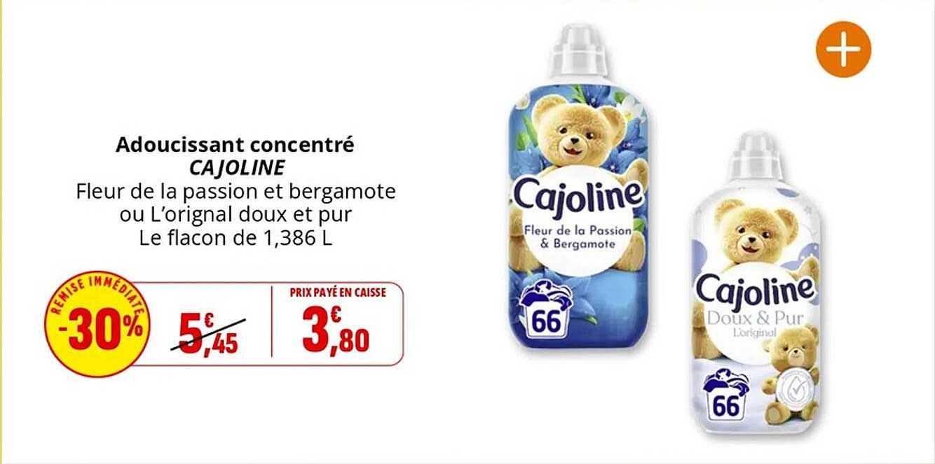 Adoucissant concentré CAJOLINE