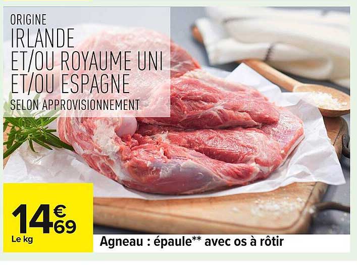 Agneau : épaule** avec os à rôtir