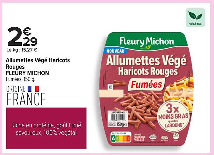 Allumettes Végé Haricots Rouges
