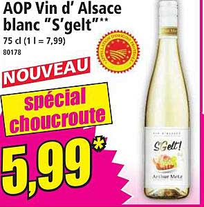 AOP Vin d' Alsace blanc “S'gelt”