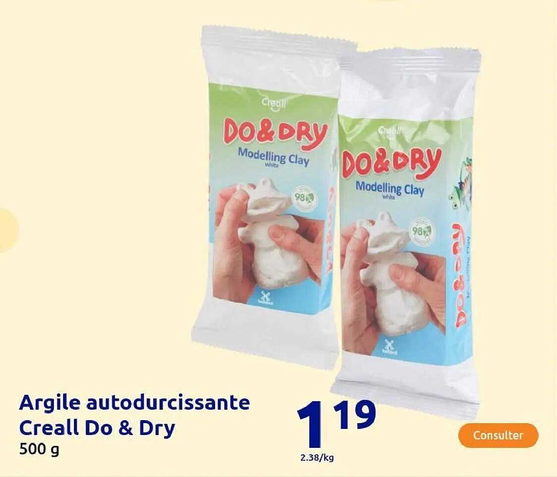 Argile autodurcissante Creall Do & Dry 500 g