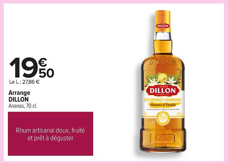 Arrangée Dillon Ananas, 70 cl.