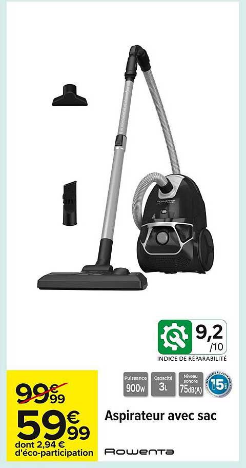 Aspirateur avec sac
