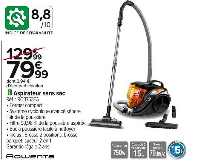 Aspirateur sans sac