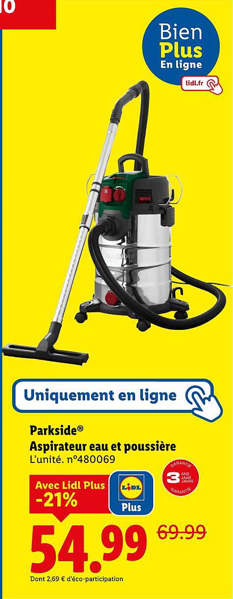 Aspireur eau et poussière Parkside