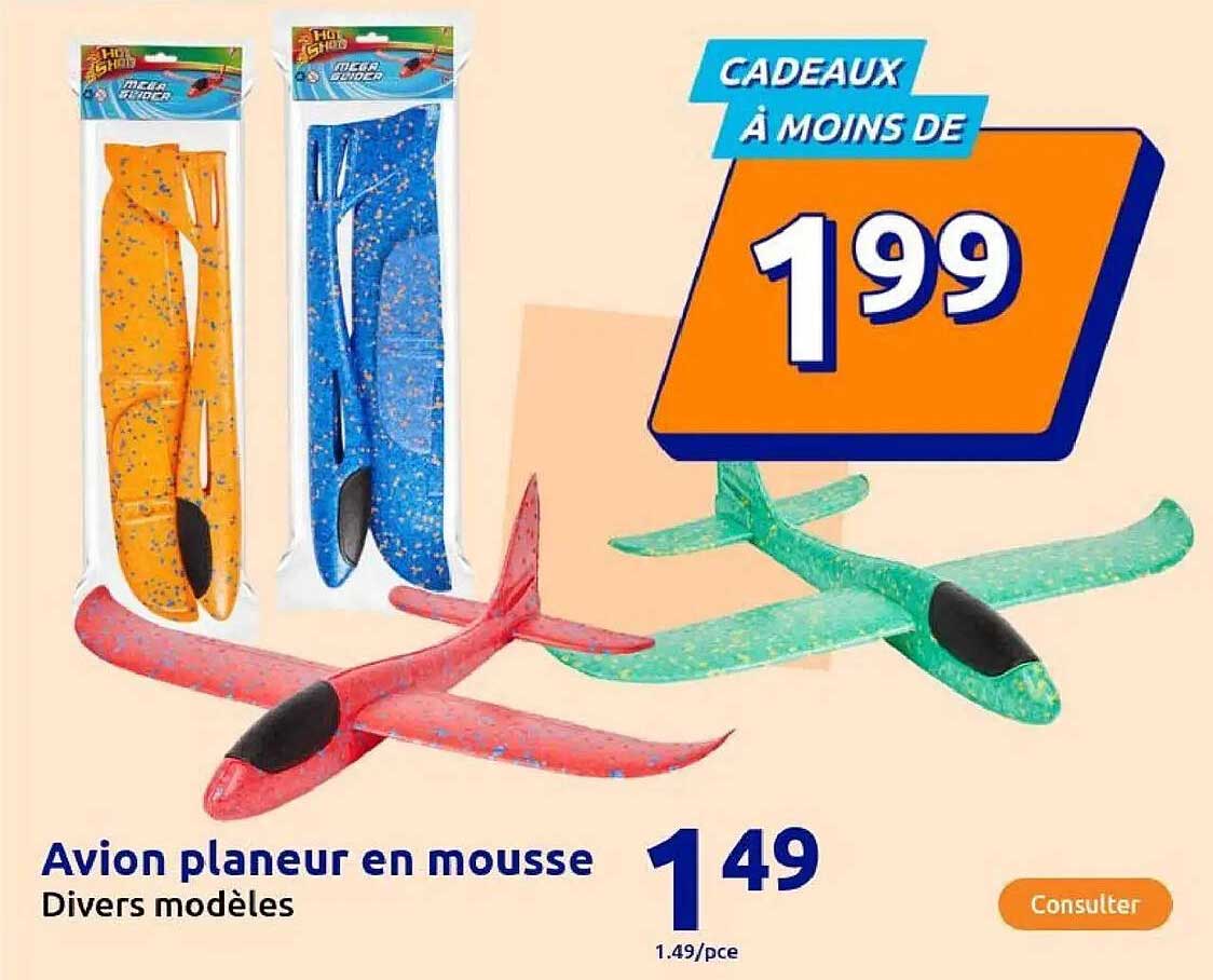 Avion planeur en mousse