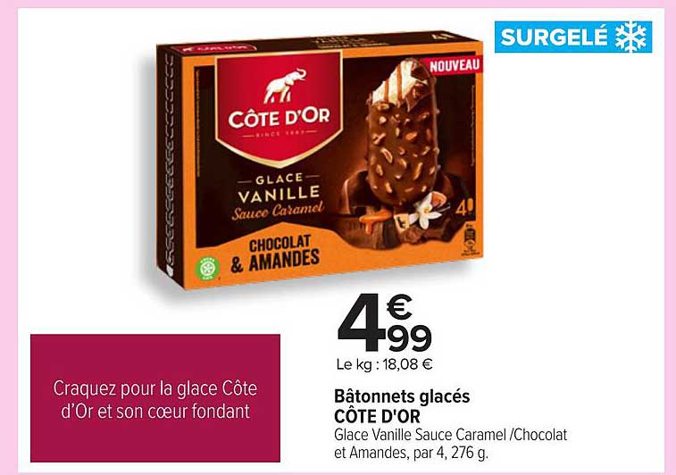 Bâtonnets glacés CÔTE D'OR