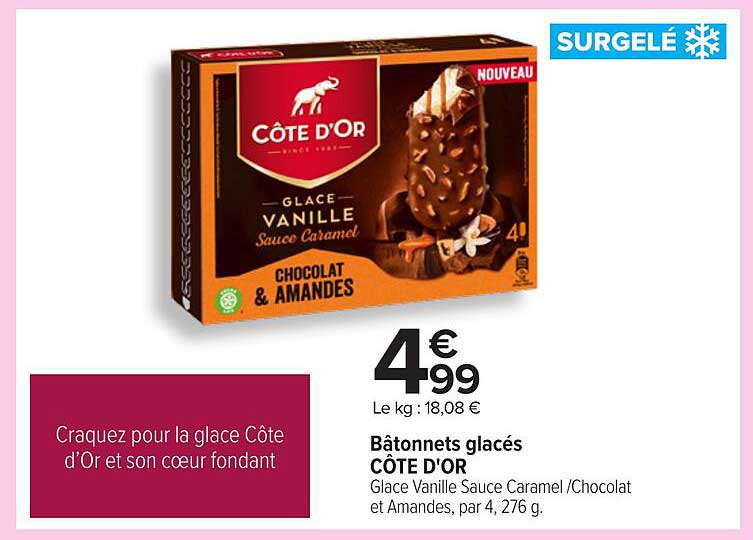 Bâtonnets glacés CÔTE D'OR