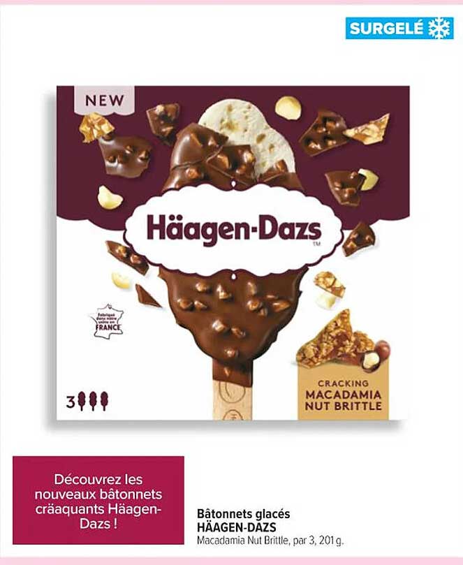 Bâtonnets glacés HÄAGEN-DAZS