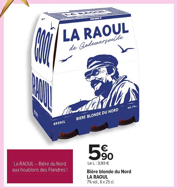 Bière blonde du Nord LA RAOUL