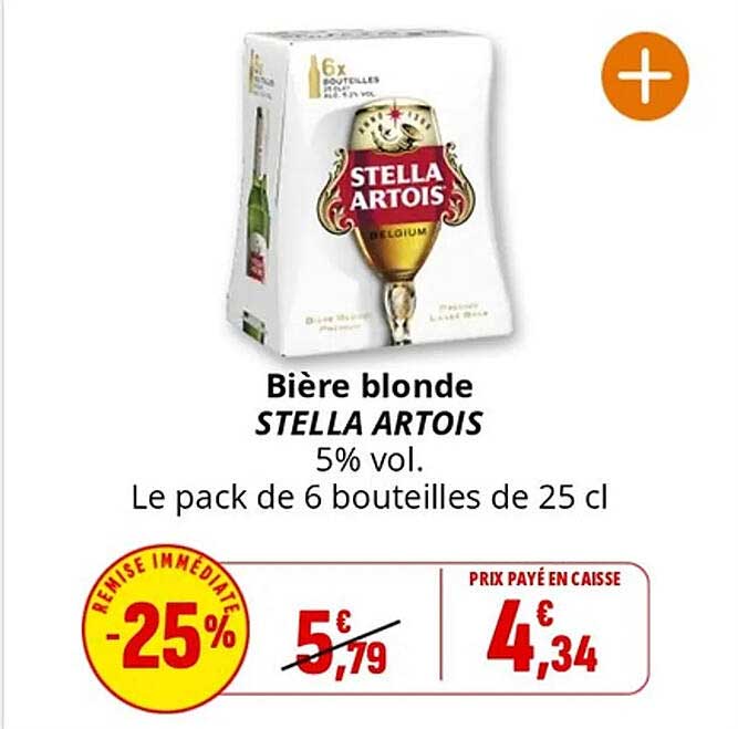 Biére blonde STELLA ARTOIS