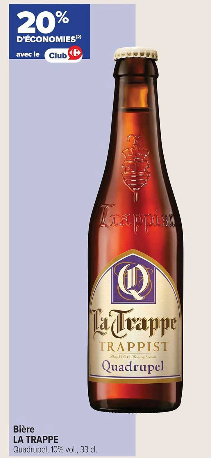 Bière LA TRAPPE Quadruppel, 10% vol., 33 cl.