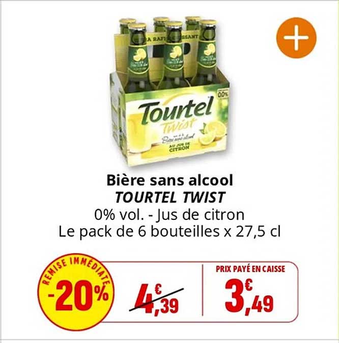 Bière sans alcool TOURTEL TWIST