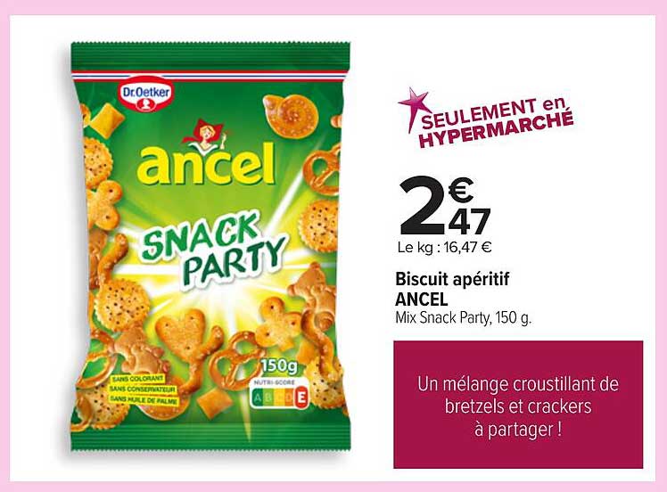 Biscuit apéritif ANCEL Mix Snack Party, 150 g.