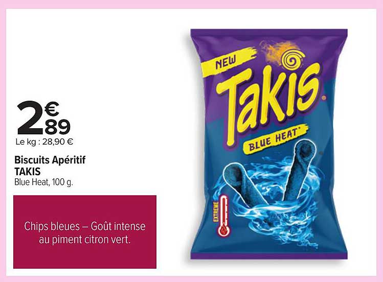 Biscuits Apéritif TAKIS Blue Heat, 100 g