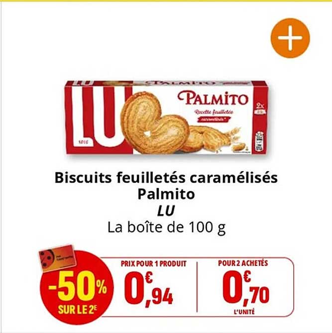 Biscuits feuilletés caramélisés Palmito LU