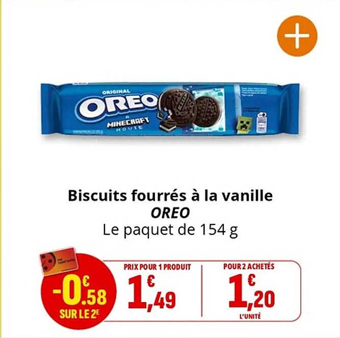 Biscuits fourrés à la vanille OREO