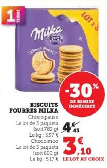 BISCUITS FOURRES MILKA