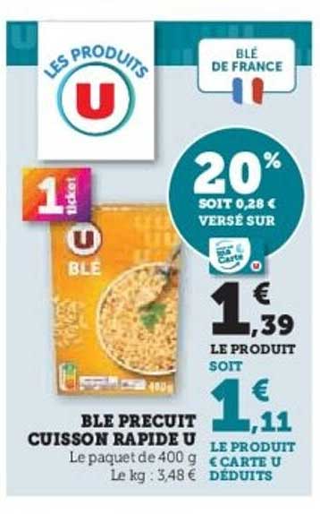 BLE PRECUIT CUISSON RAPIDE U