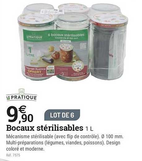 Bocaux stérilisables 1 L