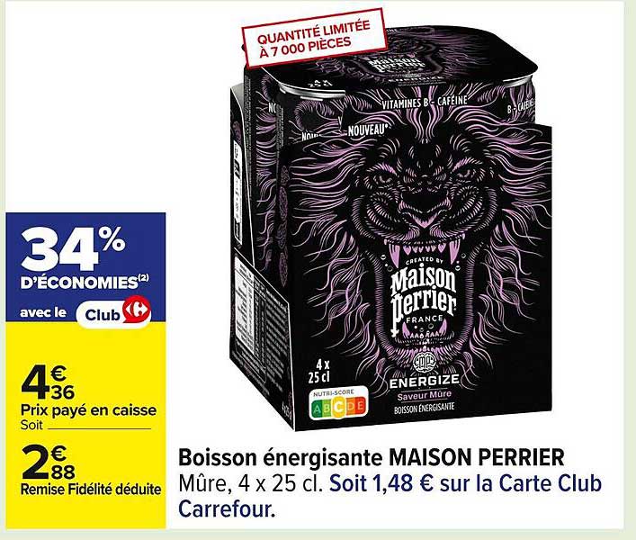 Boisson énergisante MAISON PERRIER