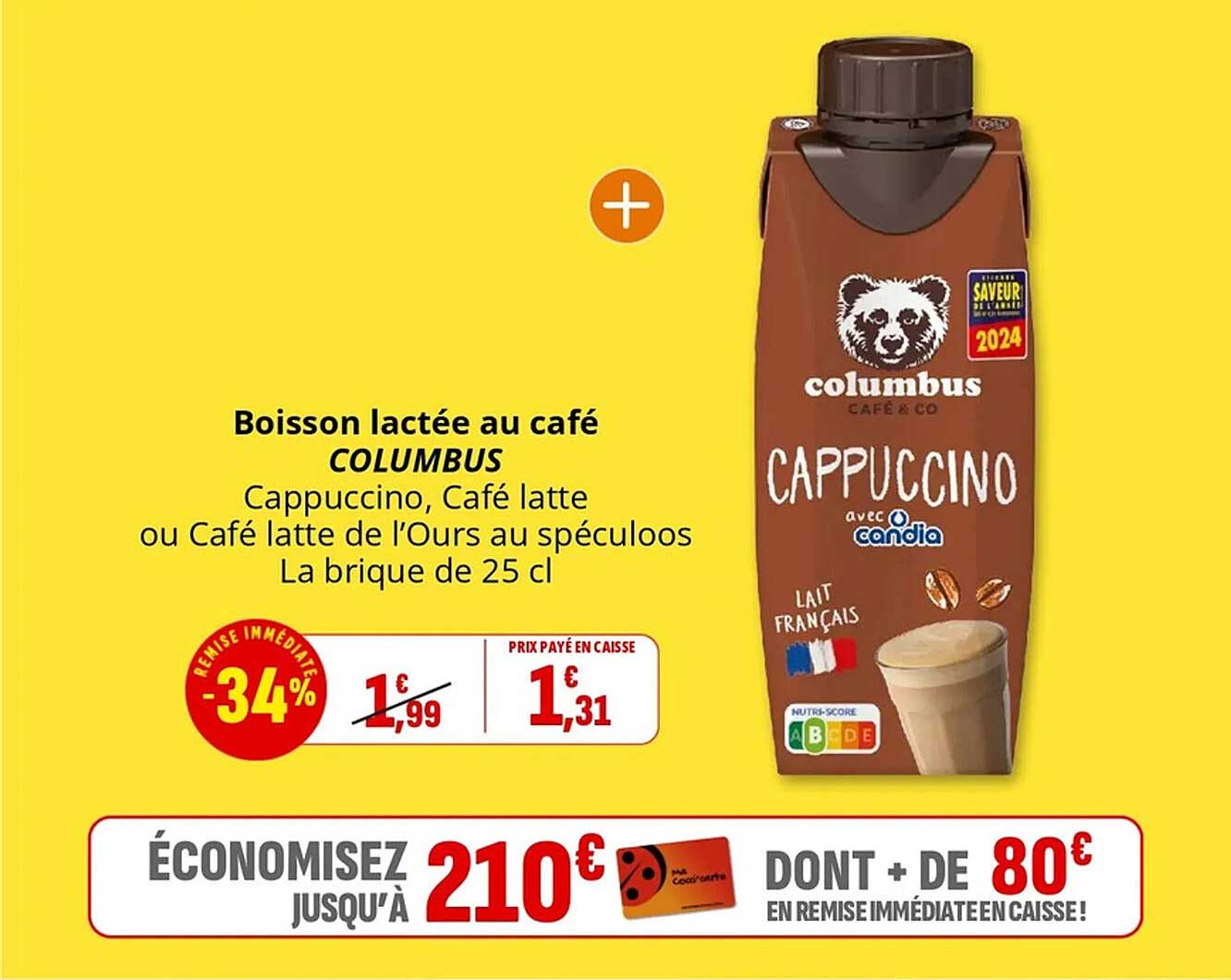 Boisson lactée au café COLUMBUS