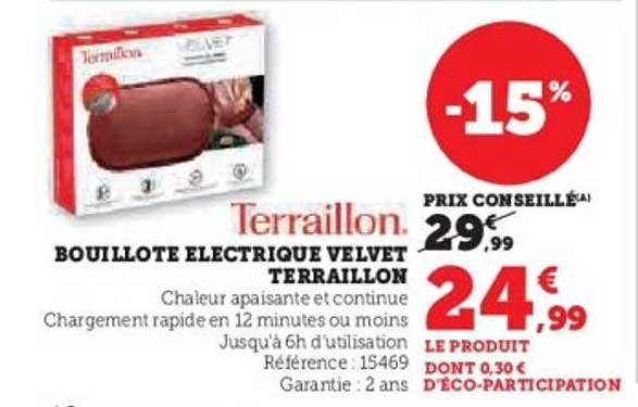 BOUILLOTE ELECTRIQUE VELVET TERRAILLON