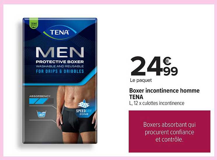 Boxer incontinence homme TENA