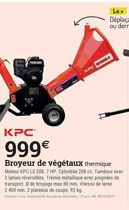 Broyeur de végétaux thermique