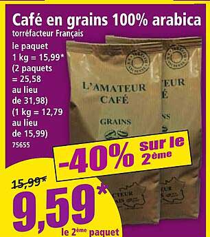 Café en grains 100% arabica torréfacteur Français