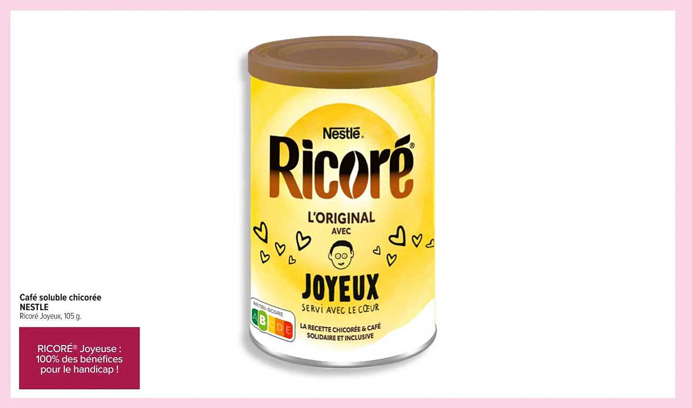 Café soluble chicorée NESTLÉ Ricoré Joyeux 105 g