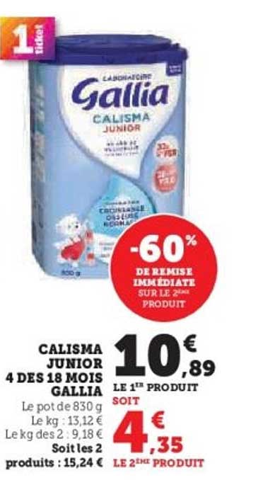 CALISMA JUNIOR 4 DES 18 MOIS GALLIA