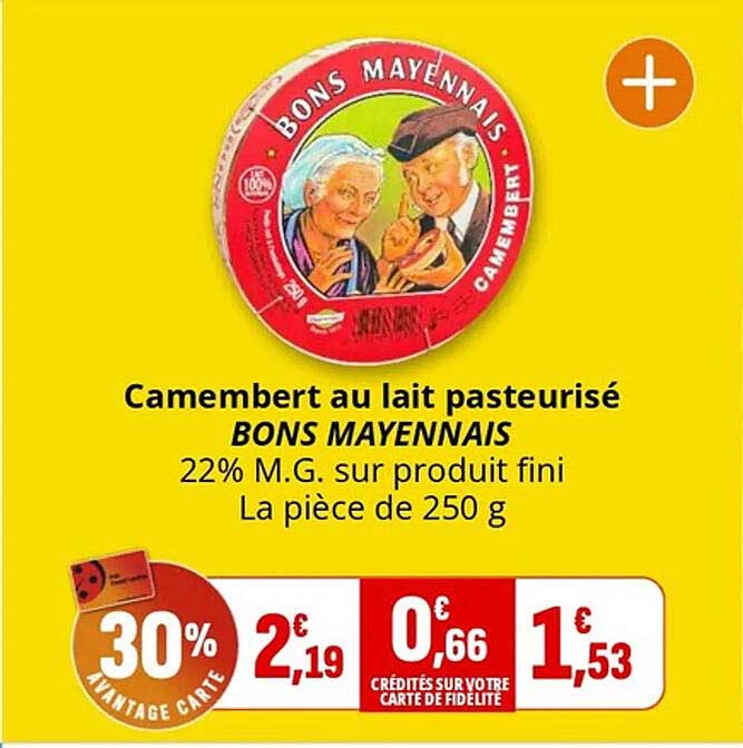 Camembert au lait pasteurisé BONS MAYENNAIS