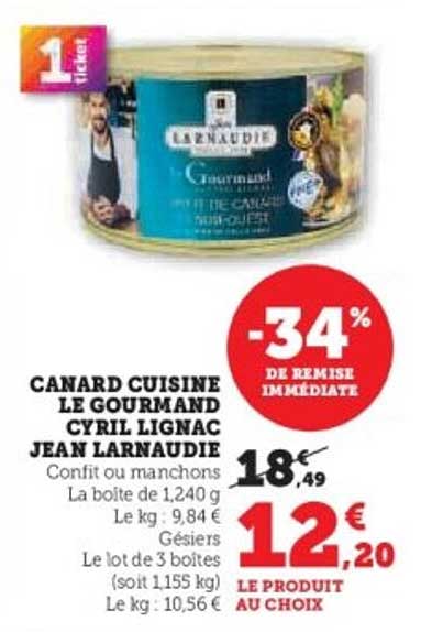 CANARD CUISINE LE GOURMAND CYRIL LIGNAC JEAN LARNAUDIE