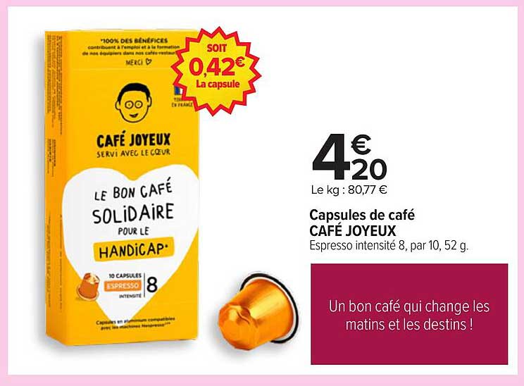 Capsules de café CAFÉ JOYEUX