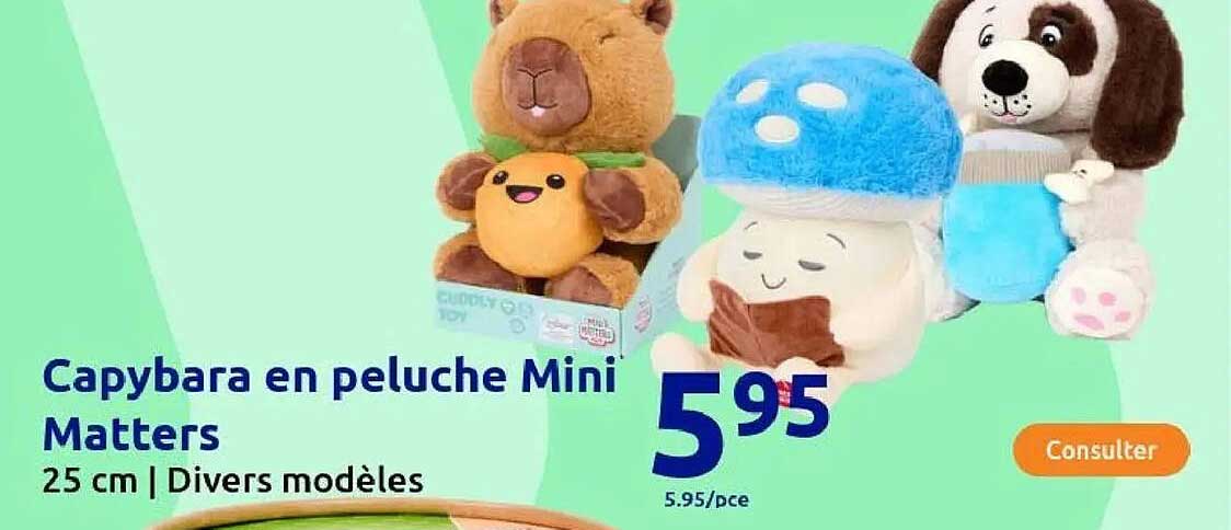 Capybara en peluche Mini Matters