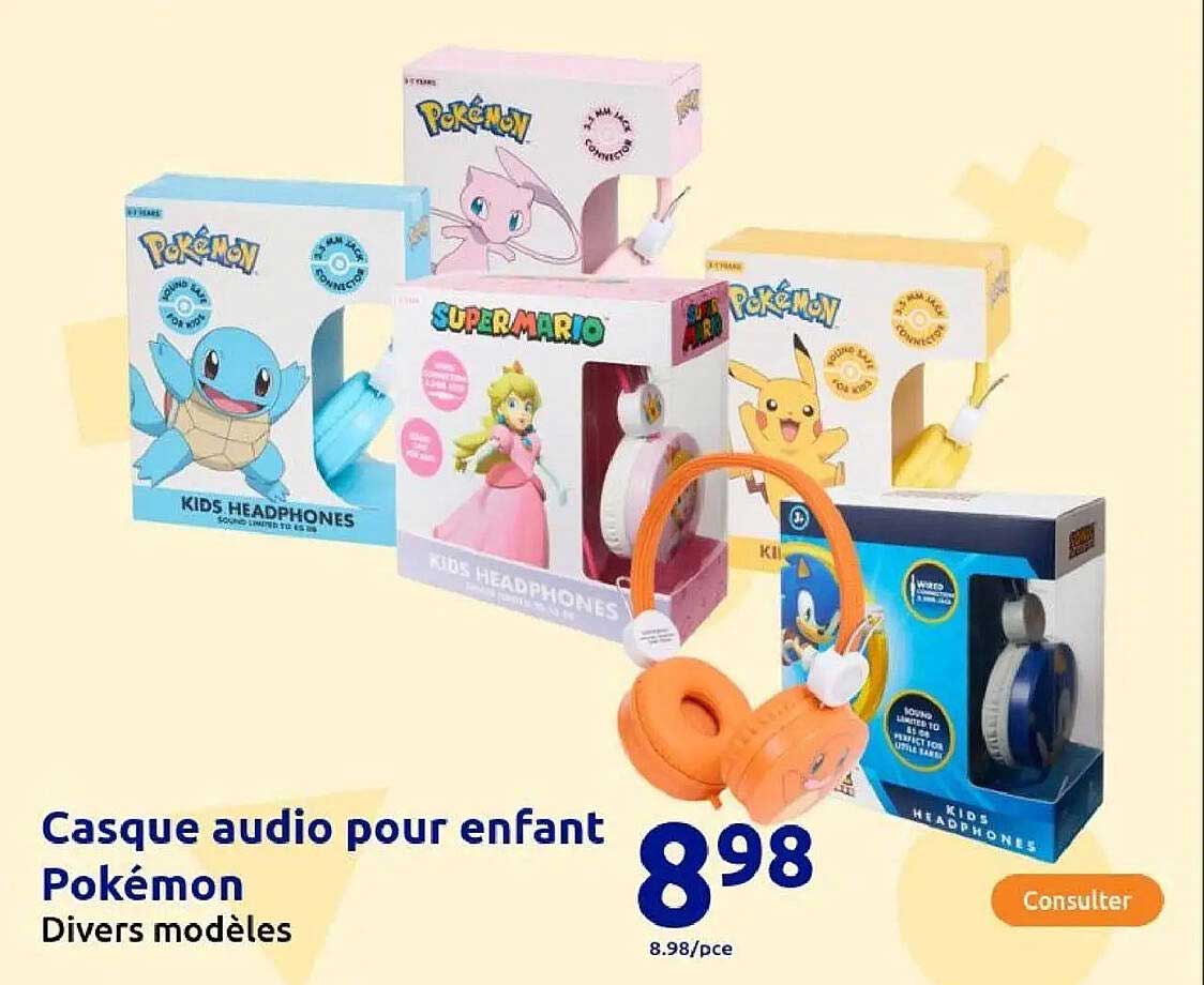 Casque audio pour enfant Pokémon