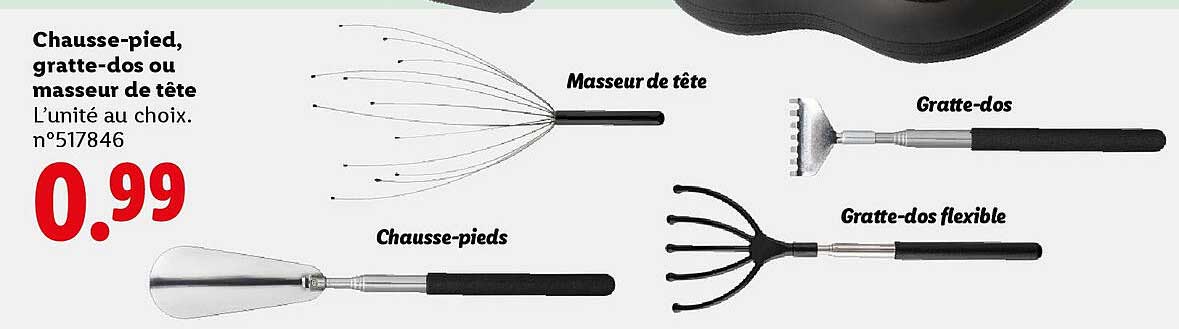 Chausse-pied, gratte-dos ou masseur de tête