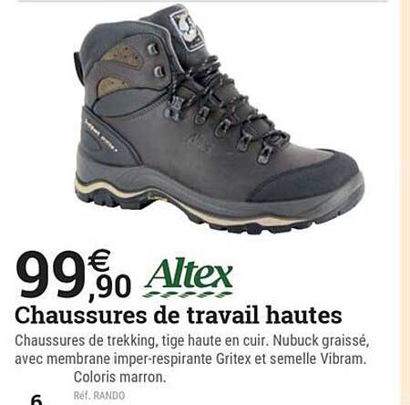 Chaussures de travail hautes