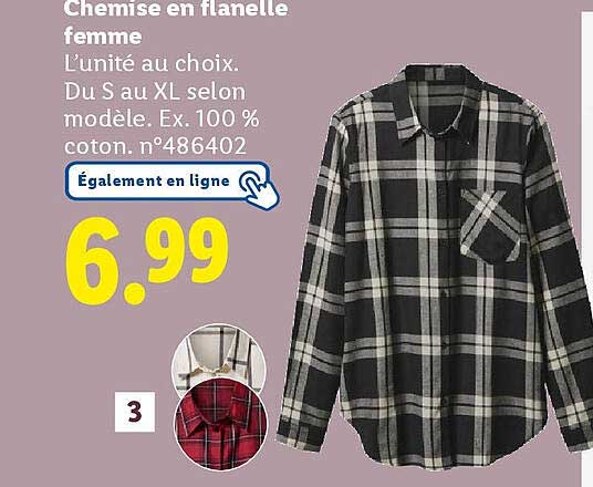 Chemise en flanelle femme