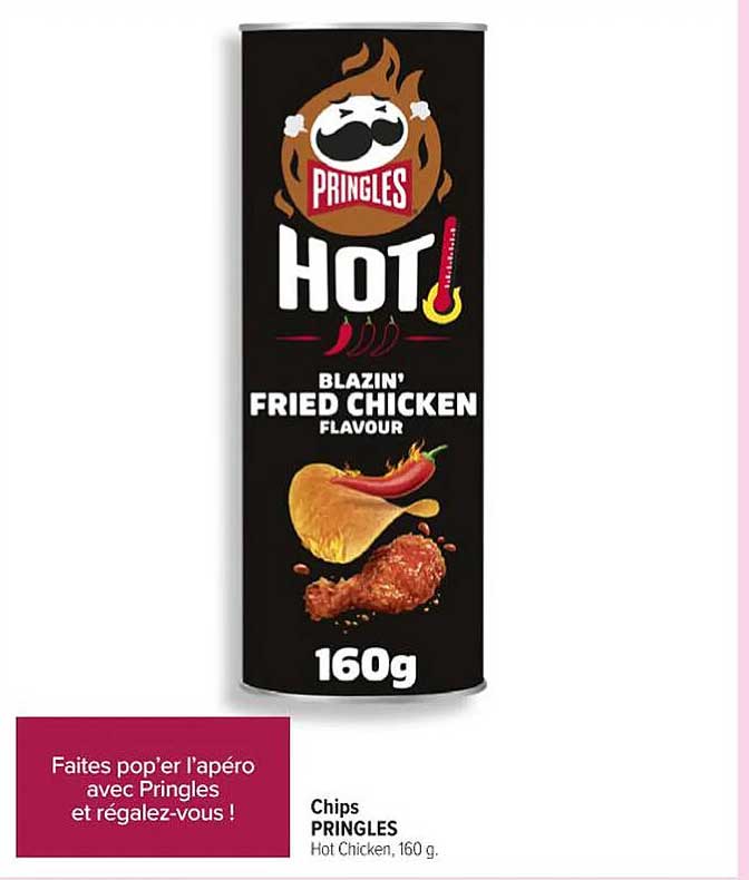 Chips PRINGLES Hot Chicken, 160 g.
