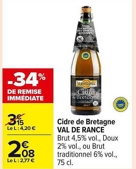 Cidre de Bretagne VAL DE RANCE