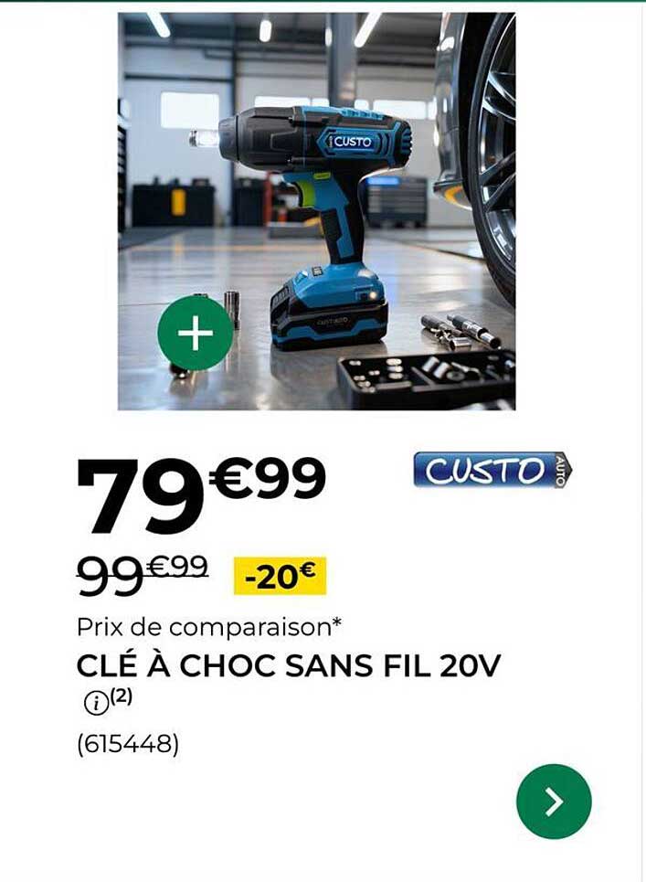 CLÉ À CHOC SANS FIL 20V