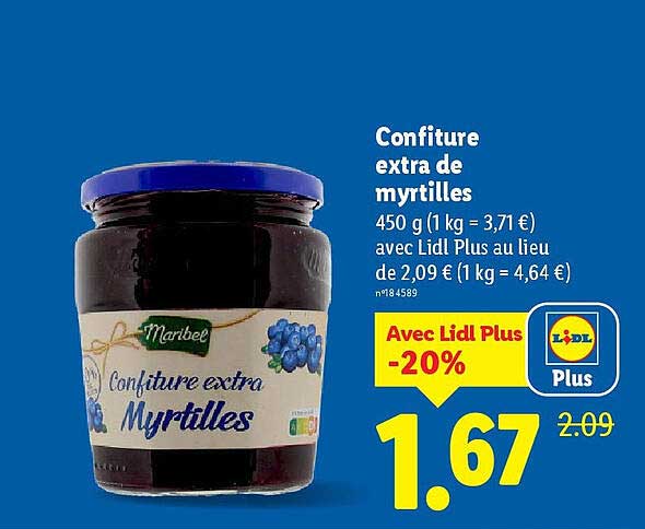 Confiture extra de myrtilles