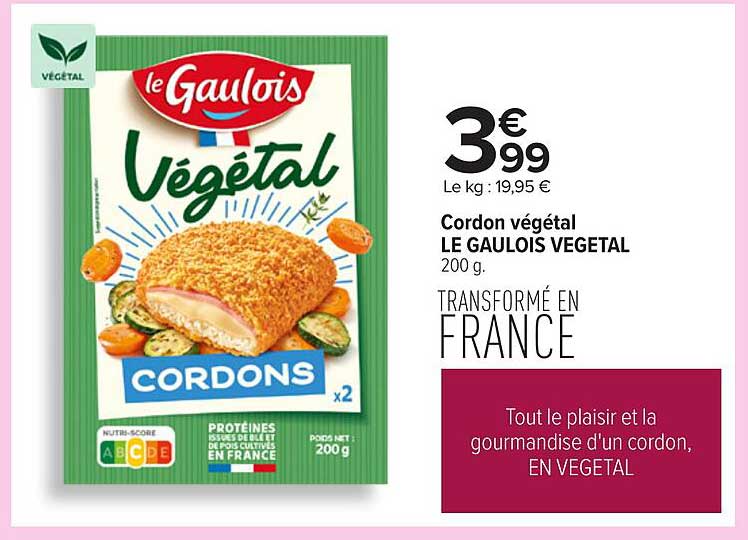 Cordon végétal LE GAULOIS VÉGÉTAL 200 g